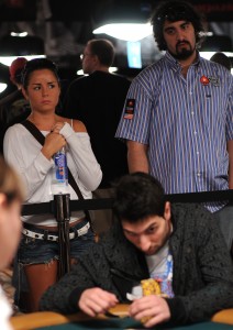 Bahador Ahmadi, seen in foreground on Day 2 of Event #47, captured his first WSOP bracelet last night.