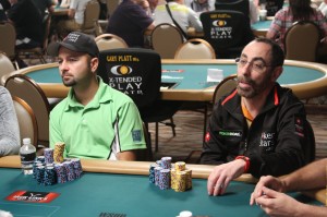 Daniel Negreanu and Barry Greenstein at the 2009 WSOP