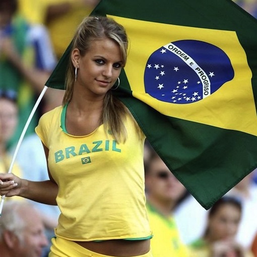 Brazilian Soccer Fan Maybe a WCP "Girls in the Stands" feature during the World Cup? God bless the brazilians.